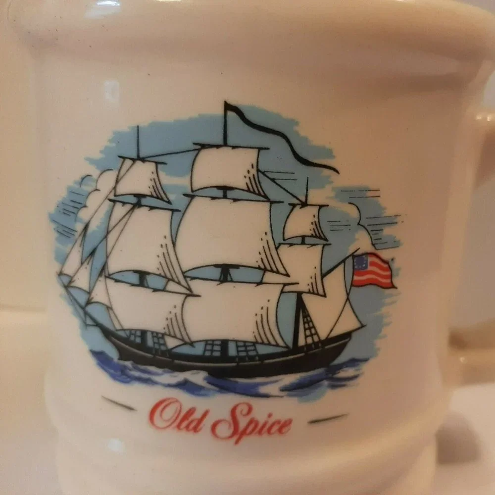 Authentic Vintage Old Spice Shaving Mug Grand Turk Ship